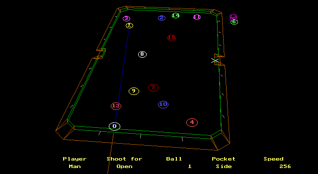 Jim Kobbe's Pool Game in 3D  in-game screen image #1 