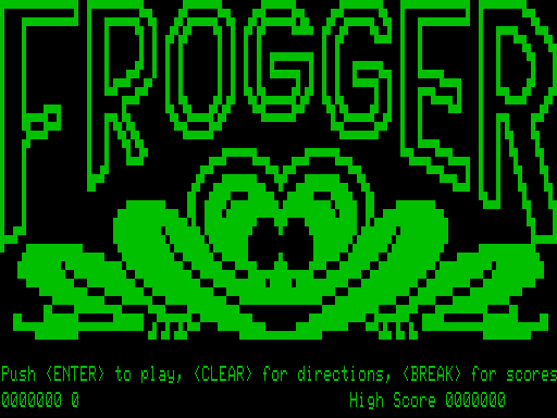 Frogger title screen image #1 