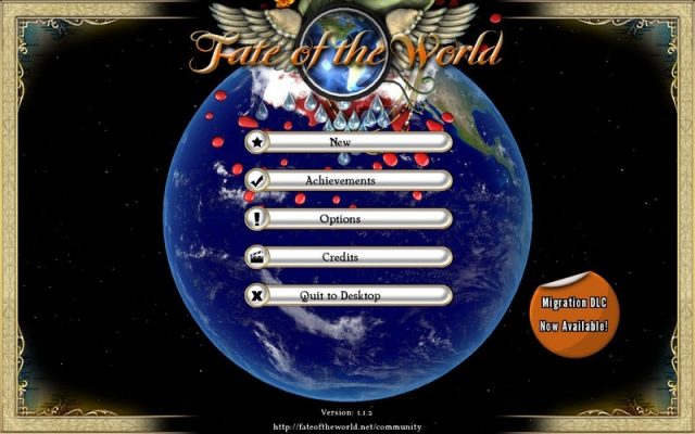 Fate of the World in-game screen image #3 Main menu