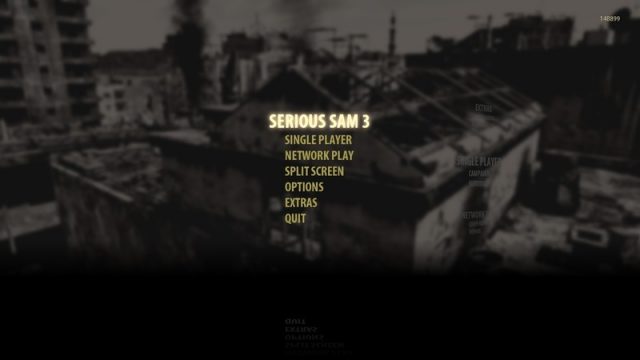 Serious Sam 3: BFE  in-game screen image #2 Main menu