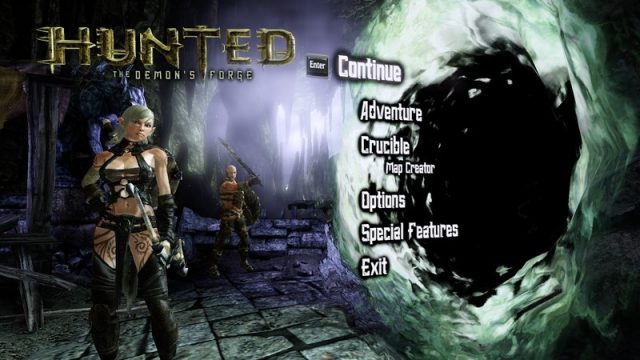 Hunted: The Demon's Forge in-game screen image #1 Main menu
