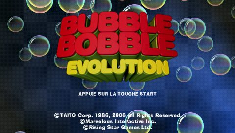 Bubble Bobble Evolution  title screen image #1 