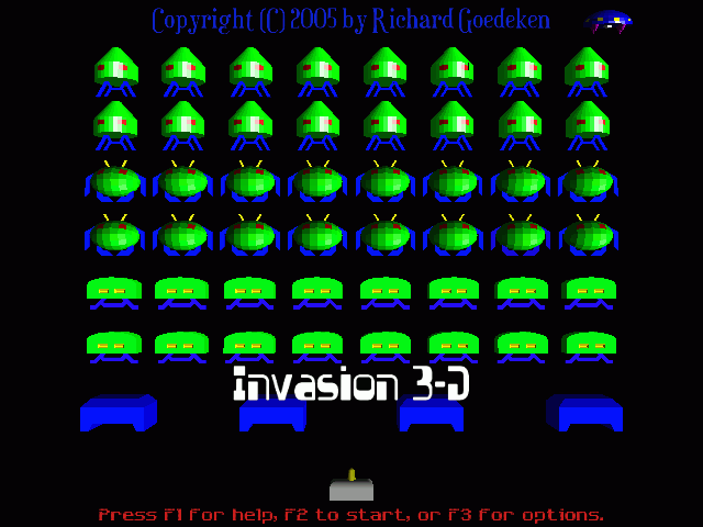 Invasion 3D title screen image #1 
