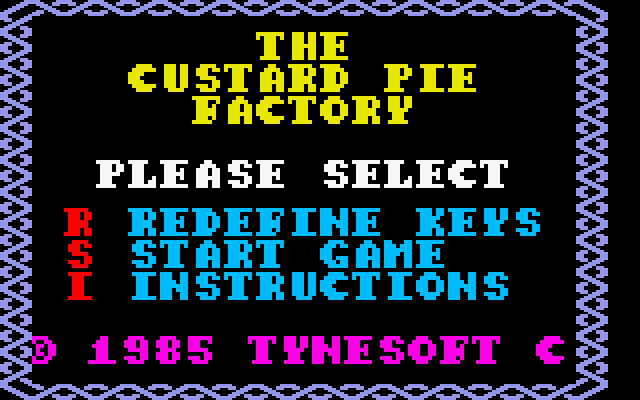 The Custard Pie Factory title screen image #1 