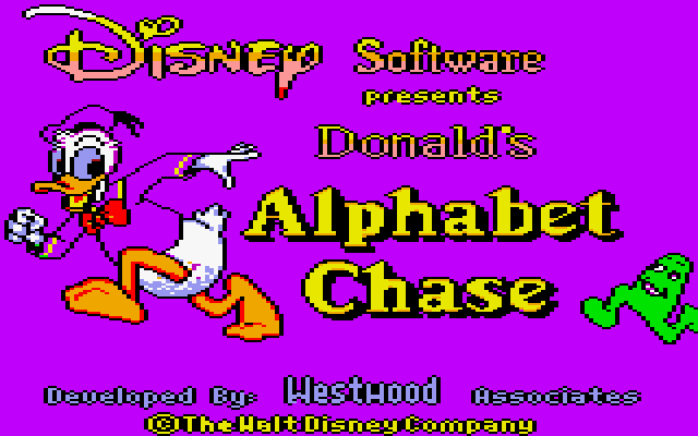 Donald's Alphabet Chase title screen image #1 