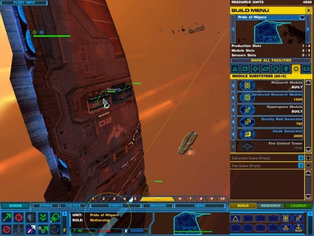 Homeworld in-game screen image #1 