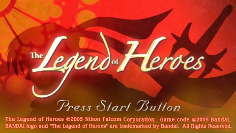 The Legend of Heroes - A Tear of Vermillion  title screen image #1 