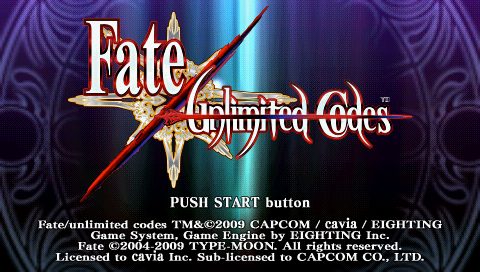 Fate/unlimited codes  title screen image #2 