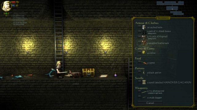 WazHack in-game screen image #1 