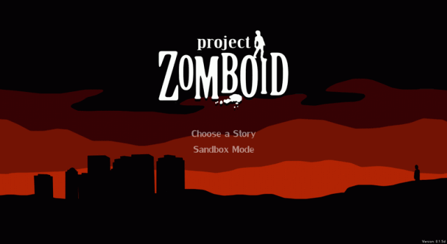 Project Zomboid title screen image #2 From 0.1.5d alpha.