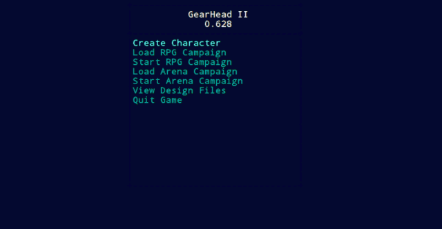 GearHead II  title screen image #1 