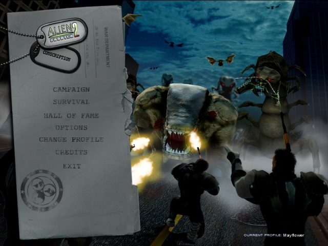 Alien Shooter 2 - Conscription title screen image #1 