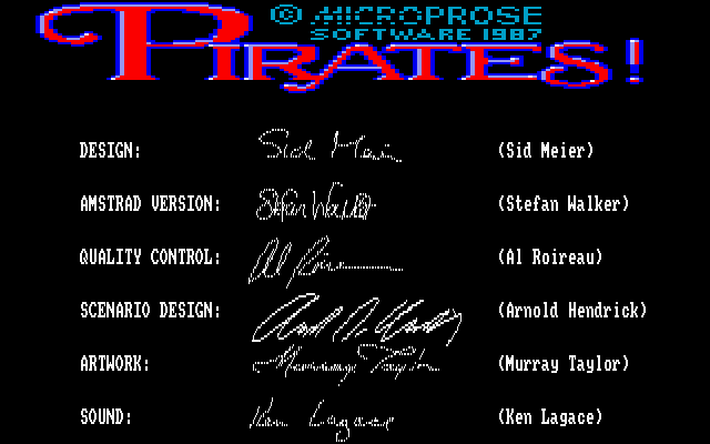 Pirates!  title screen image #1 