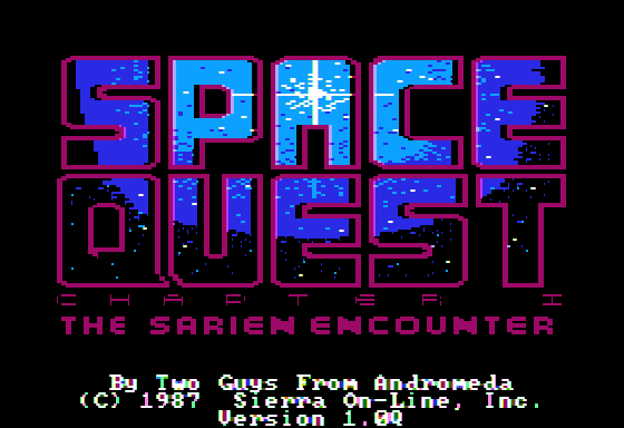 Space Quest: The Sarien Encounter  title screen image #1 