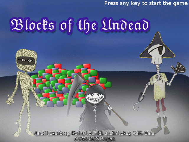 Blocks of the Undead  title screen image #1 