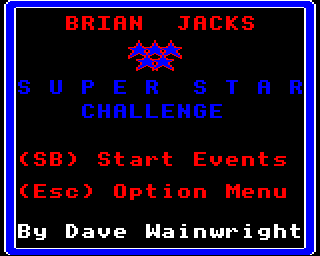Brian Jacks Superstar Challenge title screen image #1 