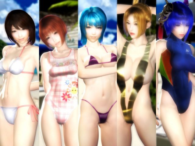 Sexy Beach Zero  character / portrait image #1 From left: Ai, Rin, Bael, Hotaru, Setsuna