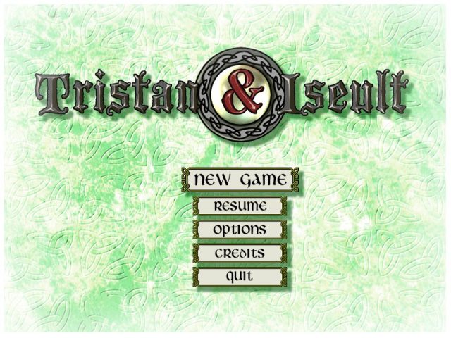 Tristan & Iseult title screen image #1 Game main menu