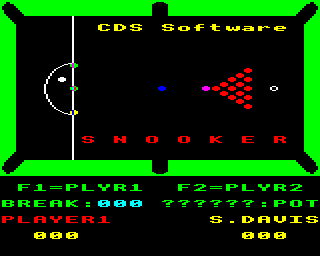 Steve Davis Snooker title screen image #1 