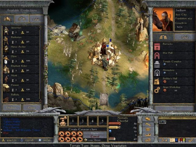 Age of Wonders: Shadow Magic in-game screen image #1 