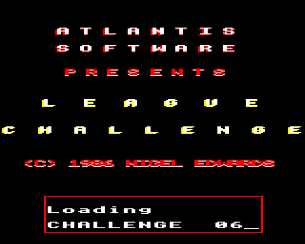 League Challenge title screen image #1 