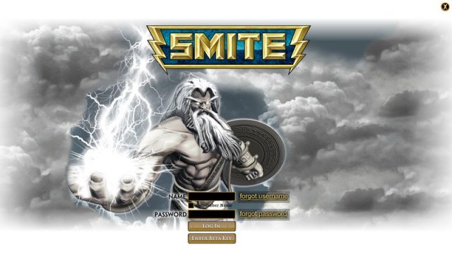 Smite title screen image #1 From beta version.