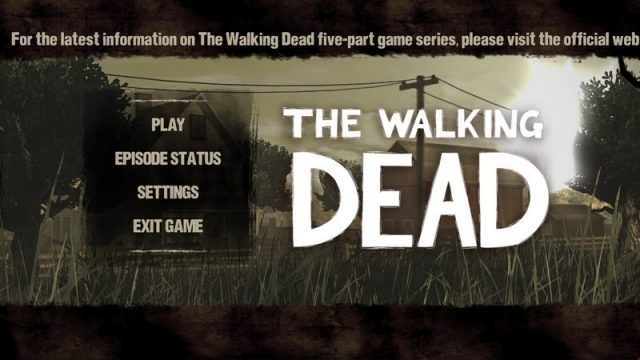 The Walking Dead title screen image #1 Main menu