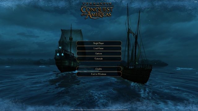 Commander: Conquest of the Americas  title screen image #1 Main menu