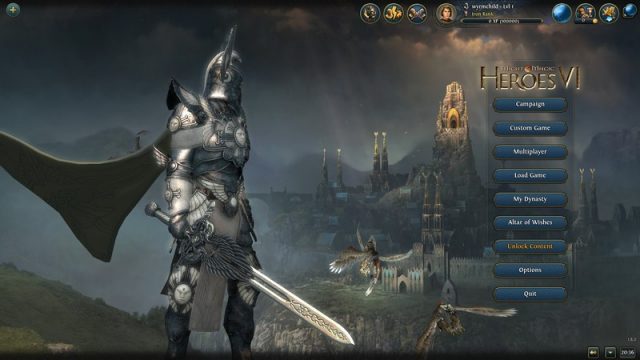Might & Magic: Heroes VI  in-game screen image #1 Main menu