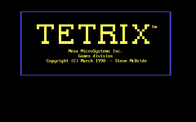 Tetrix title screen image #1 