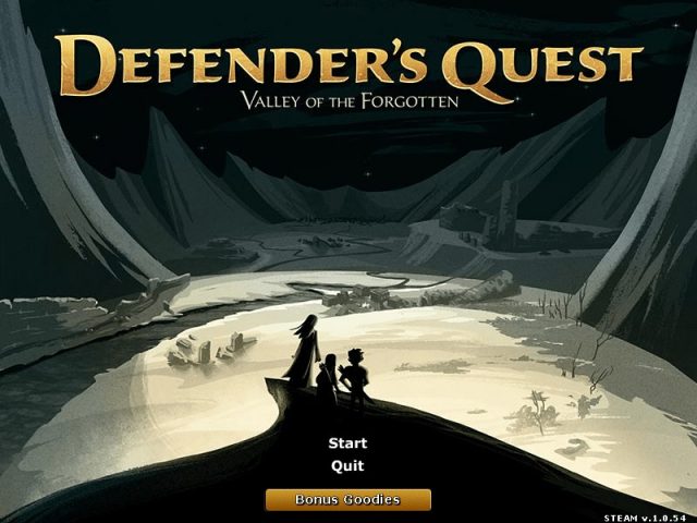 Defender's Quest: Valley of the Forgotten  title screen image #1 