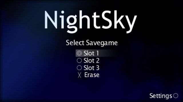 NightSky  title screen image #1 