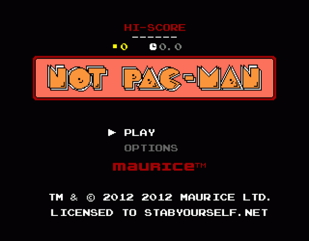 Not Pacman title screen image #1 
