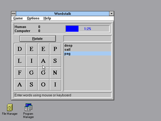 Wordstalk in-game screen image #1 