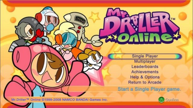 Mr. Driller Online title screen image #1 