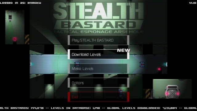 Stealth Bastard  title screen image #1 