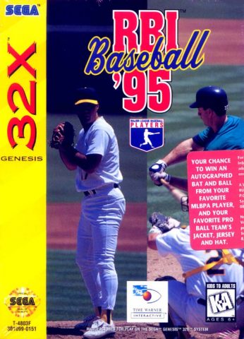 RBI Baseball '95 in-game screen image #1 