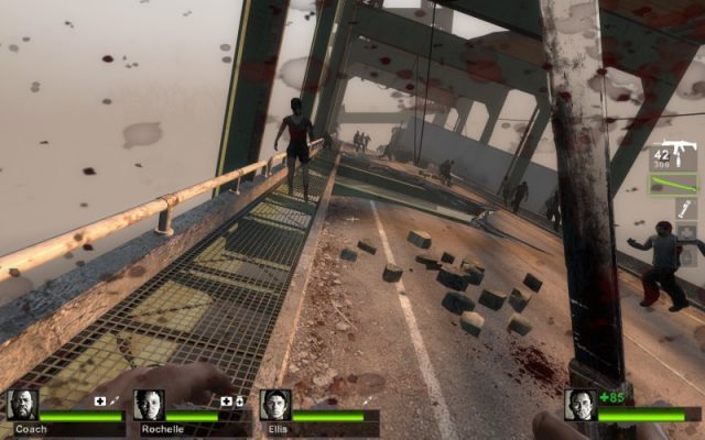 Left 4 Dead 2 in-game screen image #1 Fallen bridge.