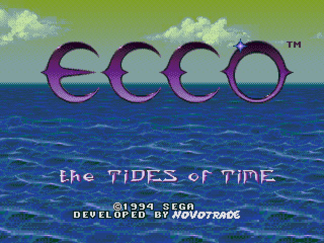 Ecco: The Tides of Time  title screen image #2 