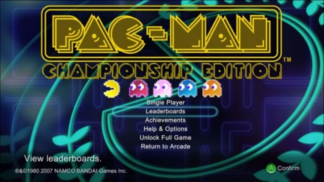 Pac-Man Championship Edition  title screen image #1 