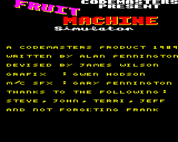 Fruit Machine Simulator  title screen image #1 