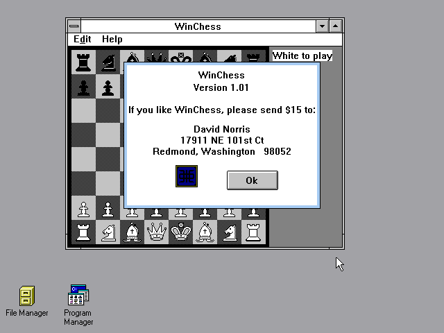 WinChess title screen image #1 