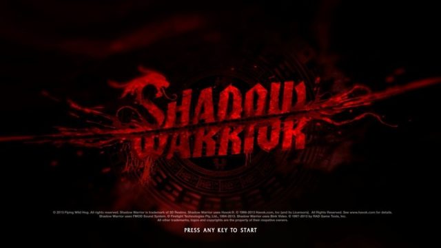 Shadow Warrior  title screen image #1 