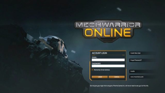 MechWarrior Online  title screen image #1 