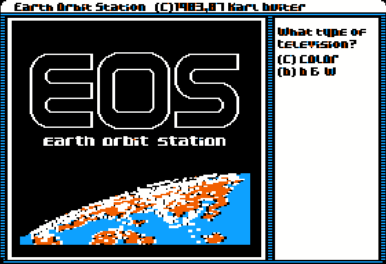 EOS: Earth Orbit Station  title screen image #1 