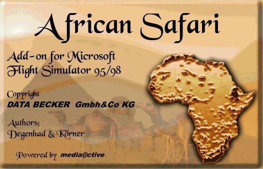 African Safari for Microsoft Flight Simulator '98 and '95 title screen image #2 