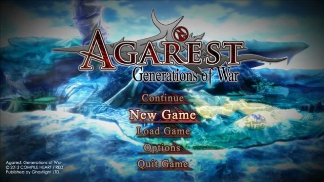 Agarest: Generations of War title screen image #1 