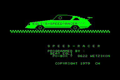 Speed Racer  title screen image #1 