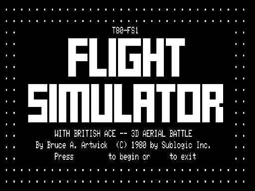 Flight Simulator  title screen image #1 