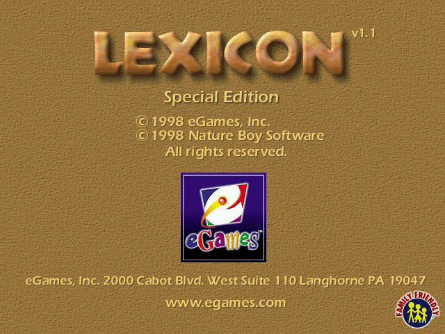 Lexicon  title screen image #1 